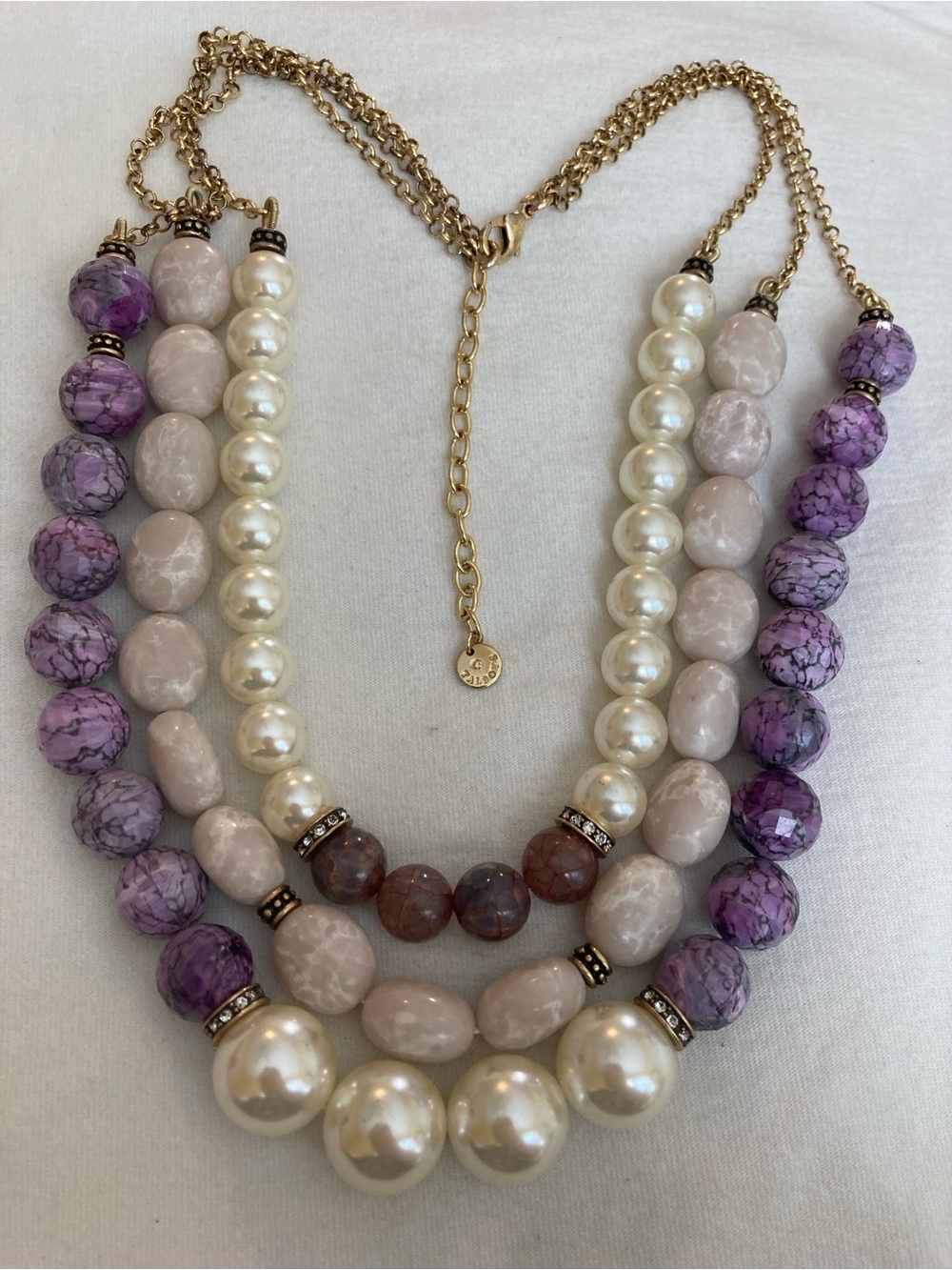 Talbots Multi Strands of Different Chunky Beads Necklace